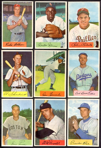 1954 Bowman Lot of 43 Different w/HOFers