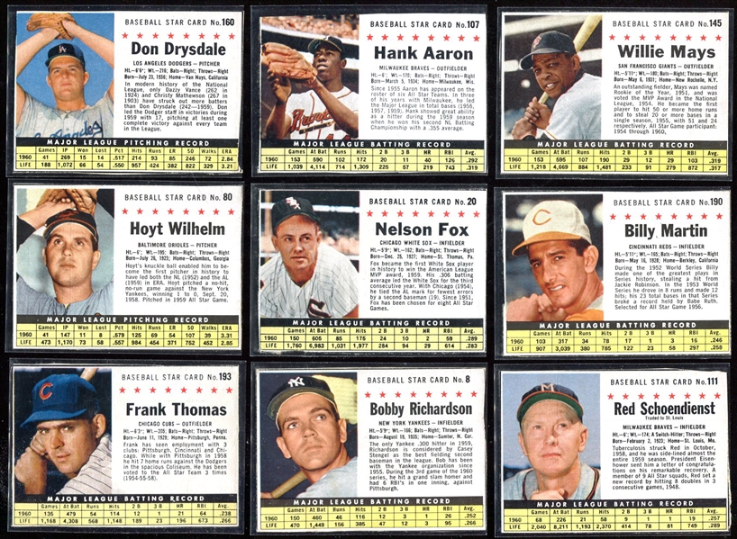 1961 Post Cereal 25 Diff. w/HOFers & Tough SPs
