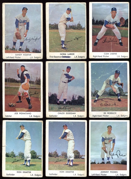 1960-62 Bell Brand & Morrell Meats L.A. Dodgers Lot of 18