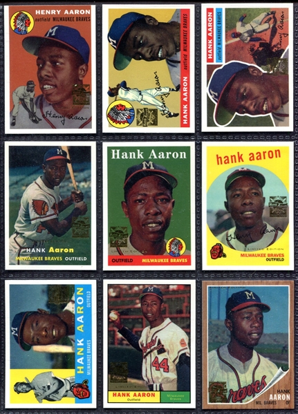 1999 Topps Hank Aaron Commemorative Reprint Set Complete Mint 