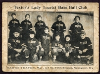Textor's Lady Tourist Base Ball Club Ad Card