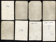 1931-36 Zeenut Lot of 8 Different w/Vitt Signed Card!