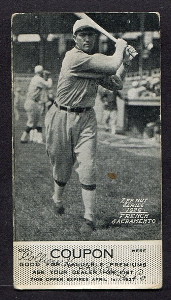 1926 Zeenut French Sacramento With Coupon