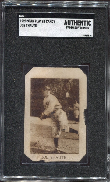 1928 Star Player Candy Joe Shaute SGC A