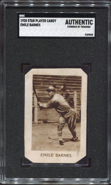 1928 Star Player Candy Emile Barnes SGC A