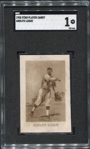 1928 Star Player Candy Adolfo Luque SGC 1