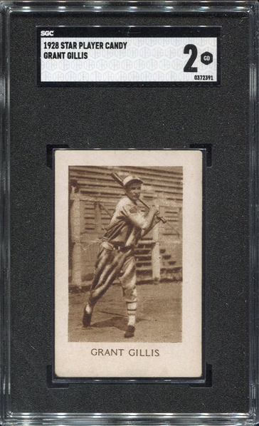 1928 Star Player Candy Grant Gillis SGC 2 Highest Graded