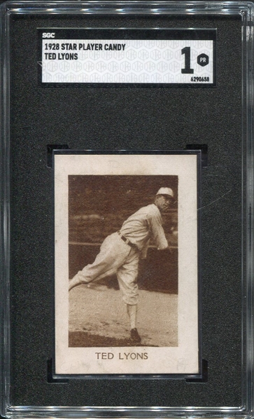 1928 Star Player Candy Ted Lyons SGC 1