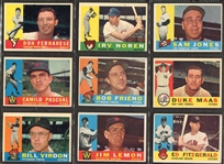 1960 Topps Lot of 100 Mostly Different