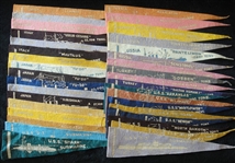 1910's BF13 Battleship Pennants Lot of 59 Mostly Different