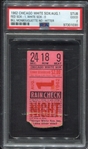 1962 Bill Monbouquette No-Hitter Ticket Stub PSA 2
