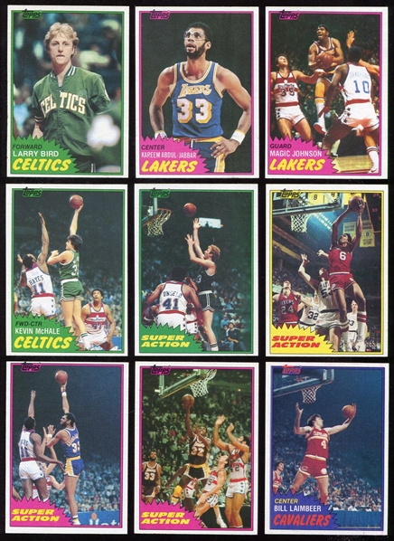 1981-82 Topps Basketball Complete Set Nrmt/Nrmt-Mt