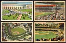 8 Different Ball Park Postcards All Postmarked 1939