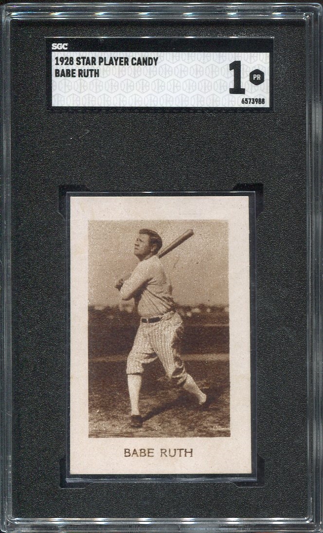 Lot Detail - 1928 Star Player Candy Babe Ruth SGC 1