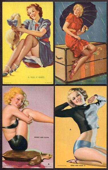 1940s Mutoscope Pin-Up Girl Cards Lot of 19