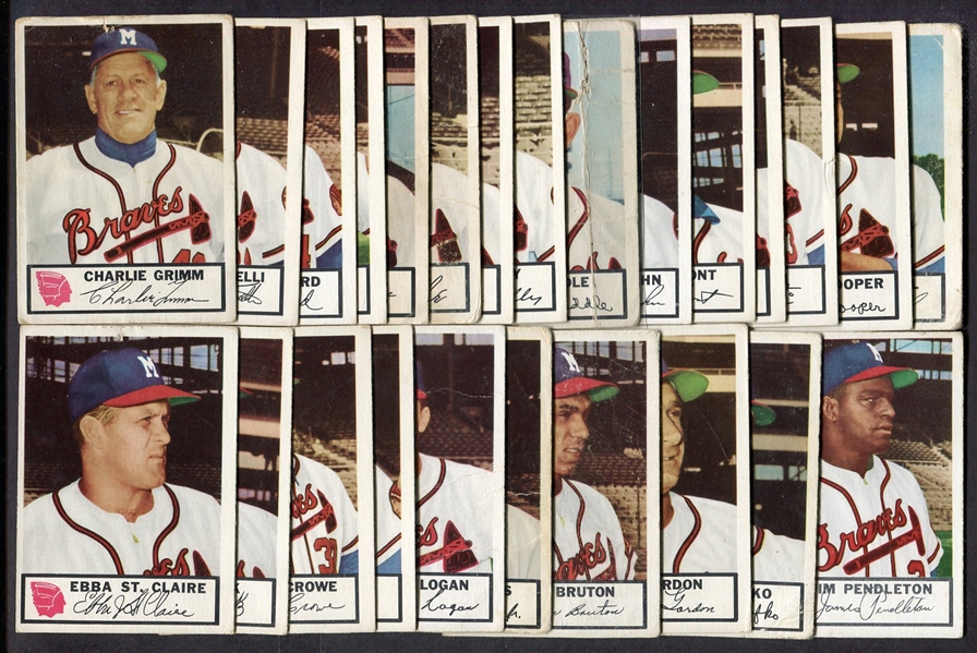 1953 Johnston Cookies Milwaukee Braves Complete Set