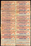 1953 Johnston Cookies Milwaukee Braves Complete Set