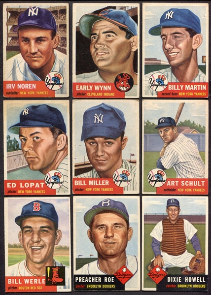 1953 Topps Near Set Missing 6 Cards