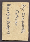 1954 Roy Campanella Home-made Baseball Card