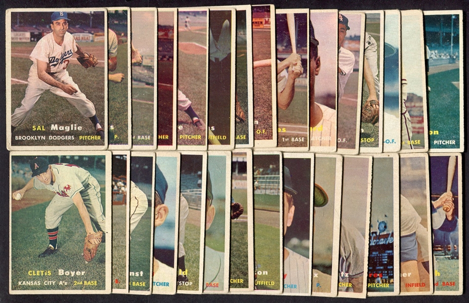 1957 Topps Lot of 29 All HOFers or Stars