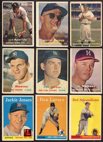 1957-1959 Topps 75 Different w/HOFers & Stars