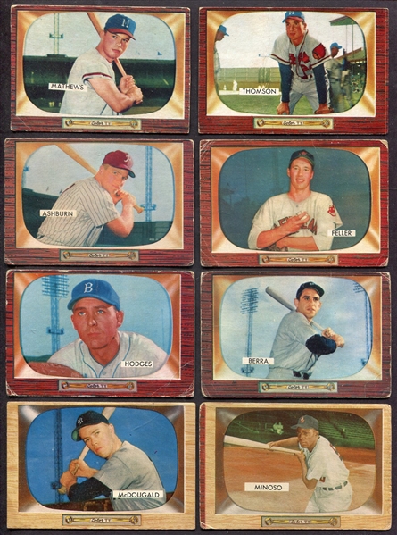 1955 Bowman Partial Set of 224 Diff. w/HOFers & Stars