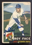 1953 Topps #246 Roy Face Autographed