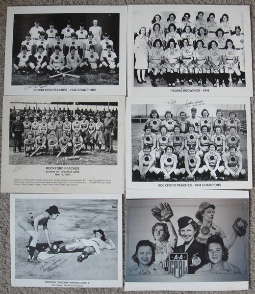 1940s-50s AA-GPBL Baseball Photo Lot Many Signed
