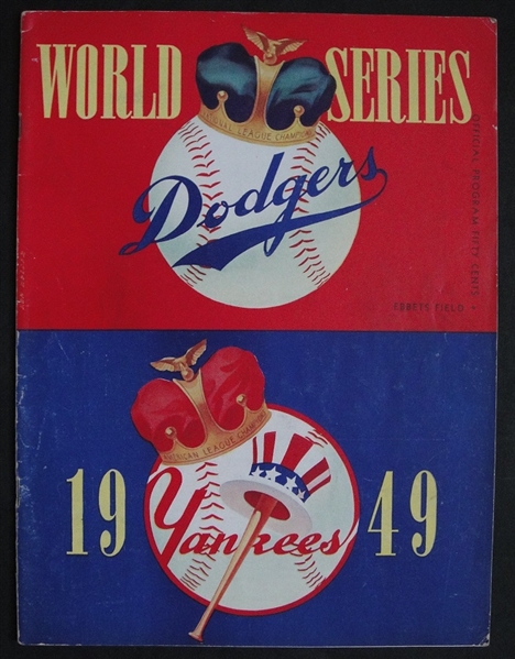 1949 World Series Program Ebbets Field Game 3