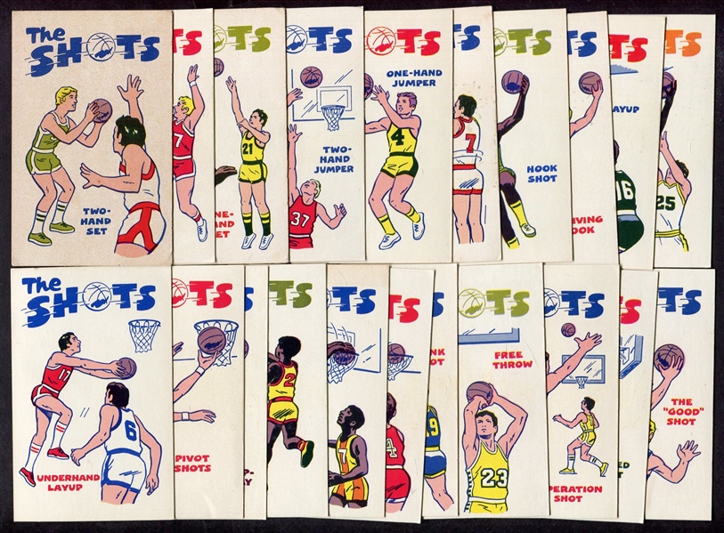1974 Fleer Basketball "The Shots" Complete Set of 21