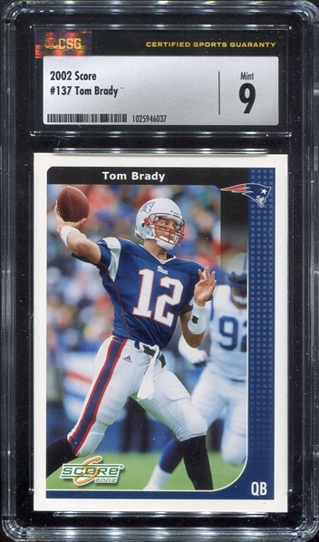 2002 Score #137 Tom Brady CSG 9