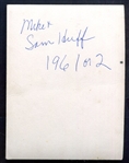Sam Huff Signed Christmas Card