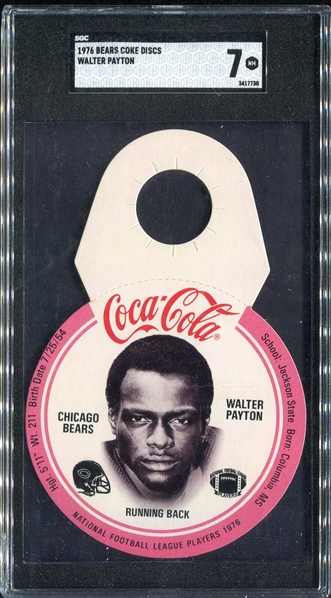 1976 Chicago Bears Coke Disc Walter Payton SGC 7