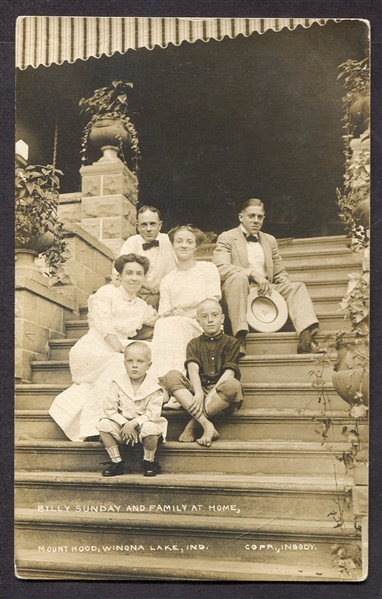 Early 1900s Billy Sunday & Family at Mount Hood, Winona Lake, IN