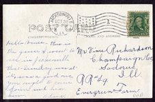1908 RPPC Jacksonville vs. Pittsfield Ball Game Billy Sunday Umpiring